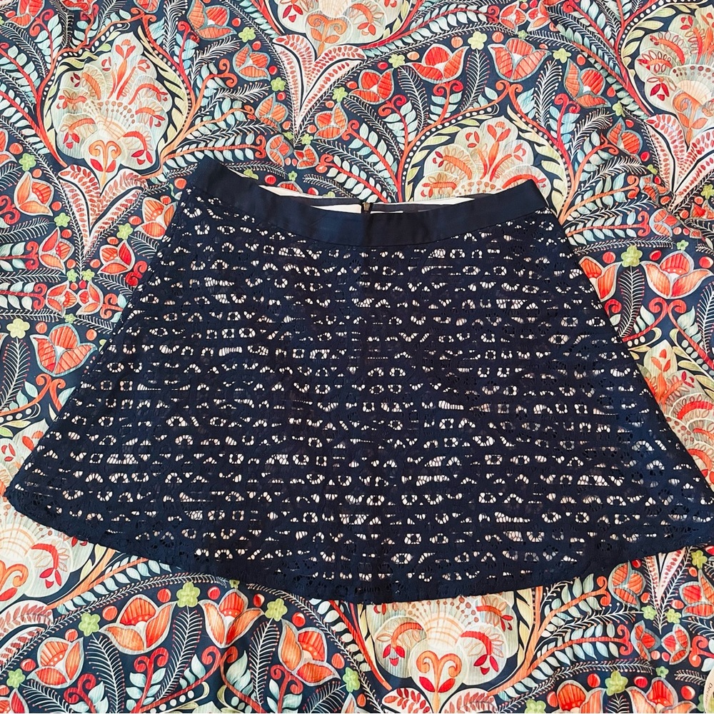 The Limited NWOT Navy & White Mini Circle Skirt